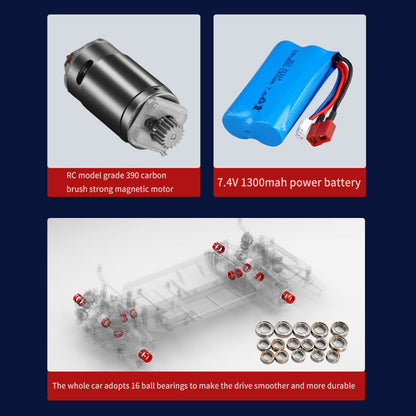 US Stock 35KM/H SCY 16302 1/16 4*4 RC Drift Vehicle Radio Controlled Model Vintage Car Metal Center Drive Shaft Low Voltage Cutoff