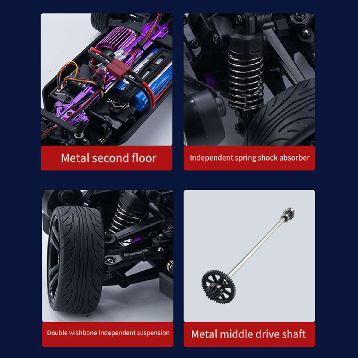 TOUCAN RC HOBBY 35KM/H SCY 16302 1/16 4*4 RC Drift Vehicle Radio Controlled Model Vintage Car Metal Center Drive Shaft Low Voltage Cutoff
