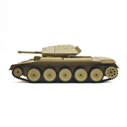 US Stock 1/16 RC Battle Tank CoolBank Crusader MK III 2.4G Remote Control RTR Military Tank Model 360??Turret Rotary Smoke Sound Lights