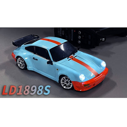 In Stock 10KM/H 1/18 2.4G Remote Control Drift Car LDRC LD1898 4*2 RC Racing Vehicles 911 Gyroscope Metal Shell Drive Shaft Light RTR