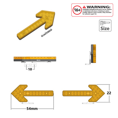Plastic Arrow Signal Light LED Lamp for 1/14 DIY TAMIYA RC Tractor Truck Hydraulic Dumper Remote Control Lorry Car Trailer