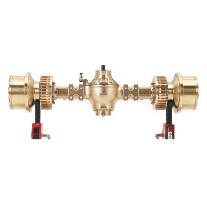 Brass Wheel Side Reduction Front/Rear Axles for 1/14 RC Articulated Truck E450C Radio Control Hydraulic Loader ZW370 JDM-198