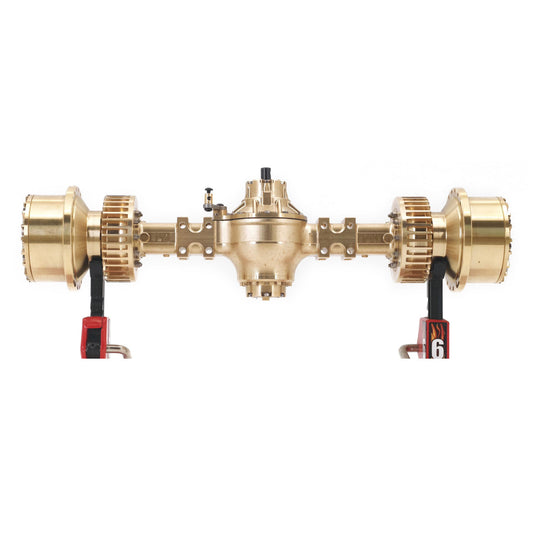 Brass Wheel Side Reduction Front/Rear Axles for 1/14 RC Articulated Truck E450C Radio Control Hydraulic Loader ZW370 JDM-198