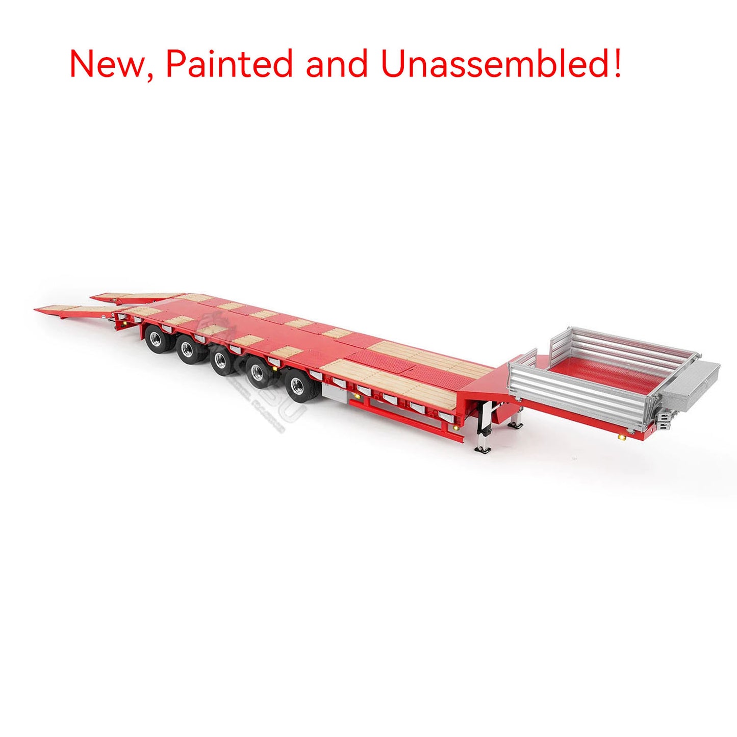1/14 RC Metal Semi Trailer Painted KIT LESU A0055 Hydraulic System 5 Axles Steering for DIY Remote Control Dump Truck Model