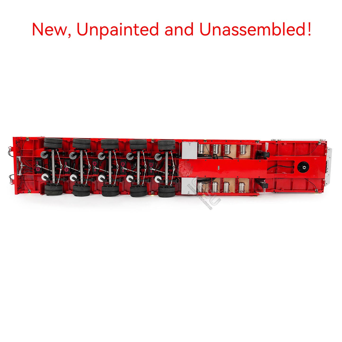 LESU Metal 1/14 RC Trailer A0055 Hydraulic Lifting Tailboard 5 Axles Steering Electric Support Legs for DIY RC Tractor Truck