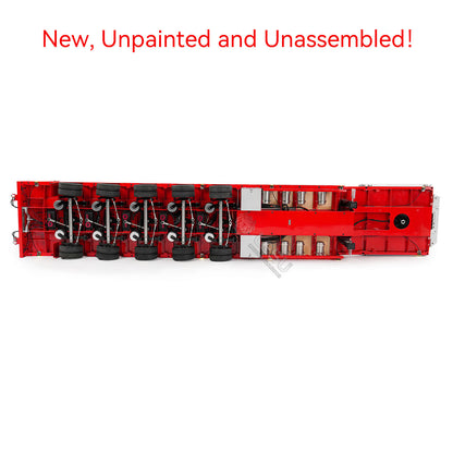 LESU Metal 1/14 RC Trailer A0055 Hydraulic Lifting Tailboard 5 Axles Steering Electric Support Legs for DIY RC Tractor Truck