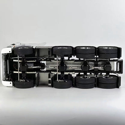 1/14 8x8 Remote Control Tractor Truck 2Speed Transmission RC Lorry Vehicle Metal Chassis Light Sound System No Differential Lock