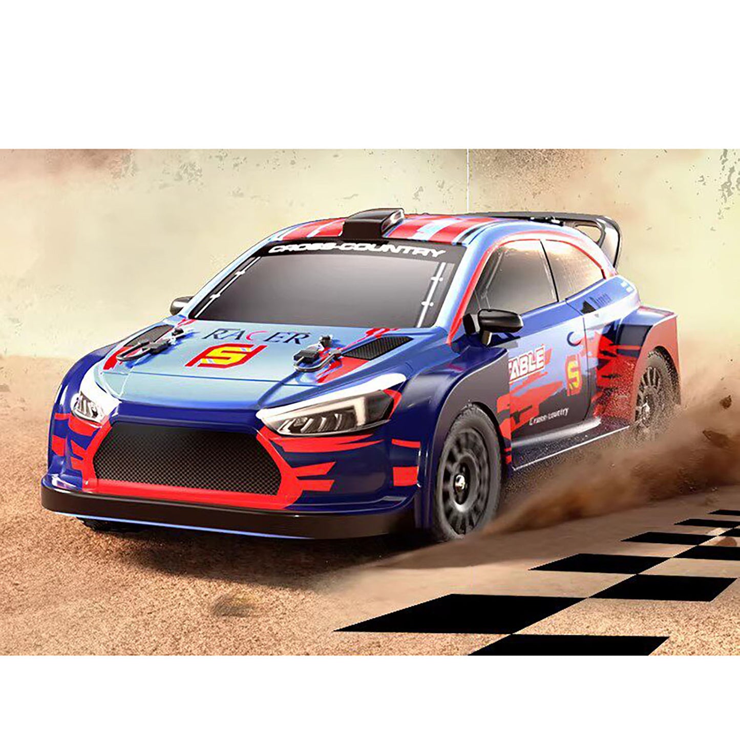 TOUCAN RC HOBBY 1/14 JJRC 4*4 High Speed Remote Control Rally Vehicle Metal Drive Shaft Ready to Run 390 Carbon Brush Motor 2.4G ESC 19G Servo