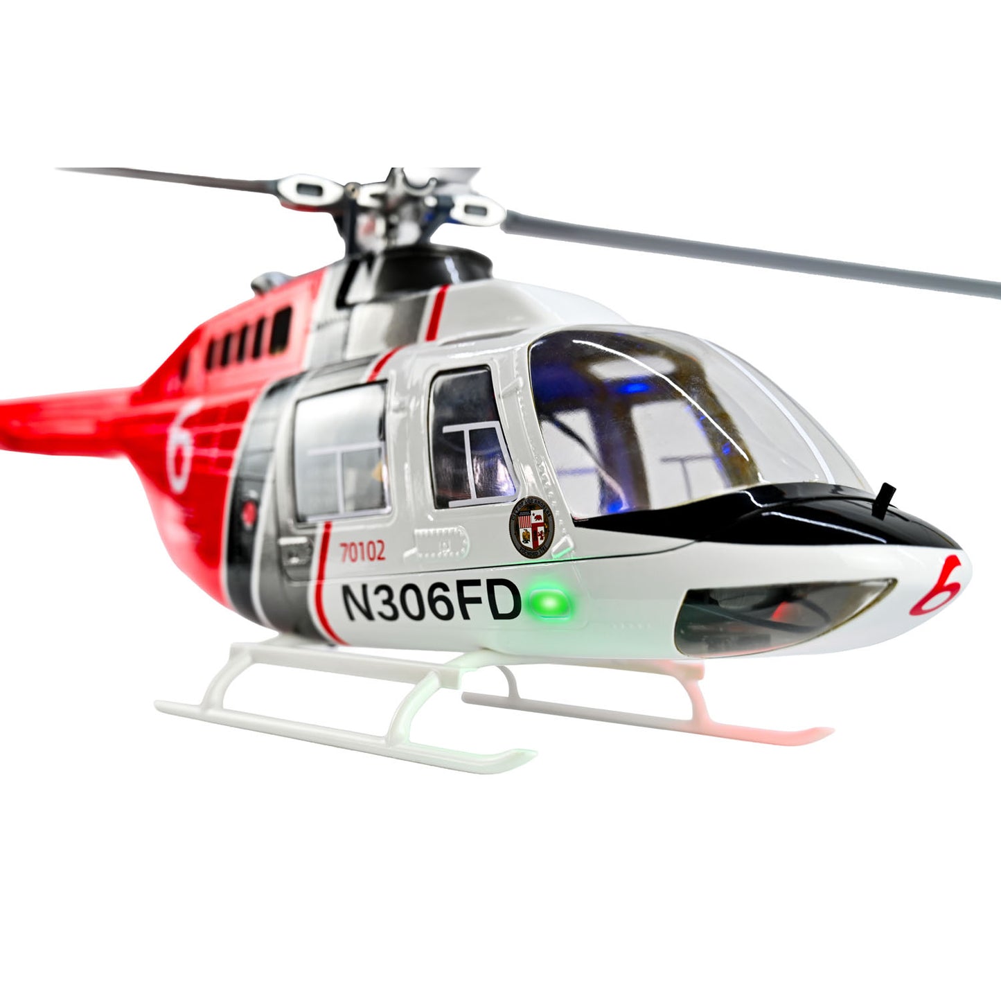 2.4G RC Scale FlyWing BELL 206 Helicopter 4 Blade Rotor Remote Control Aircraft GPS Brushless Motor Battery RTF Smart Drone Gift