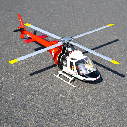 2.4G RC Scale FlyWing BELL 206 Helicopter 4 Blade Rotor Remote Control Aircraft GPS Brushless Motor Battery RTF Smart Drone Gift