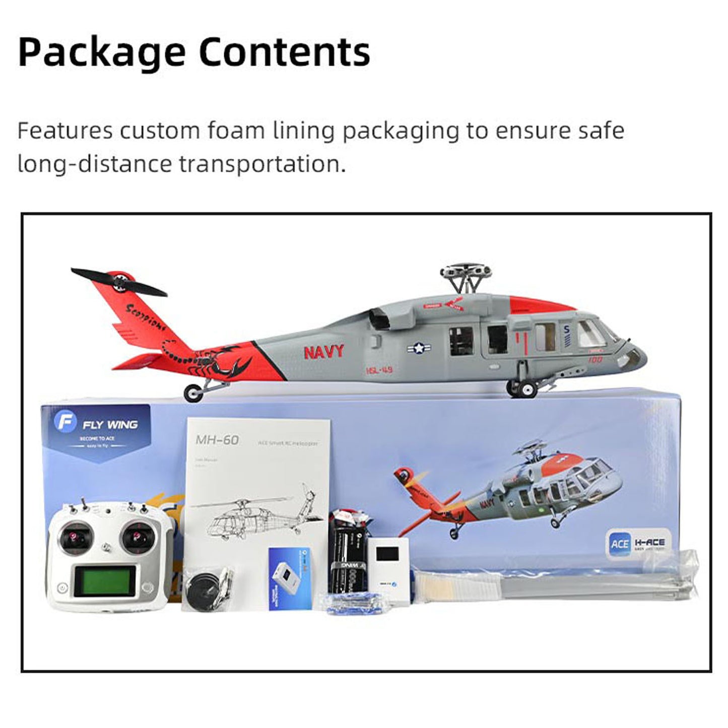 Pre-order RC Helicopter FLYWING MH 60R Seahawk 3Speed Radio Control Aircraft MH60R ATT Mode Brushless Motor for Beginner Advanced Player