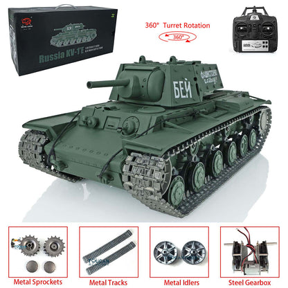 TOUCAN RC HOBBY Henglong 1/16 TK7.0 Promotion Soviet Union KV-1 RTR RC Tank 3878 360 Degrees Turret Smoke BB IR Metal Barrel Tracks Sprockets Idlers Wheels Gearbox