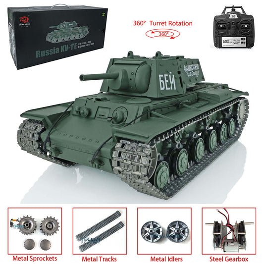 TOUCAN RC HOBBY Heng Long 1/16 TK7.0 Promotion Soviet Union KV-1 RTR RC Tank 3878 360 Degrees Turret Smoke BB IR Metal Barrel Tracks Sprockets Idlers Wheels Gearbox
