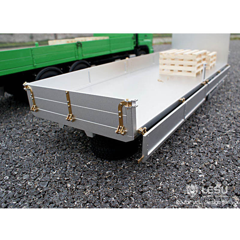TOUCAN RC HOBBY LESU 560MM Metal Flat Cargo Bucket Hopper for DIY700 6x4 1/14 TAMIIYA Remote Control Tractor Truck Lorry