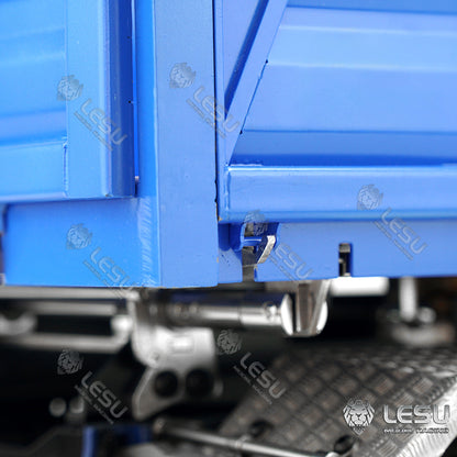 LESU 1/14 Metal Remote Controlled TGS Three-way Transmission Dumper Truck Hydraulic Lights Sound System ESC Servo