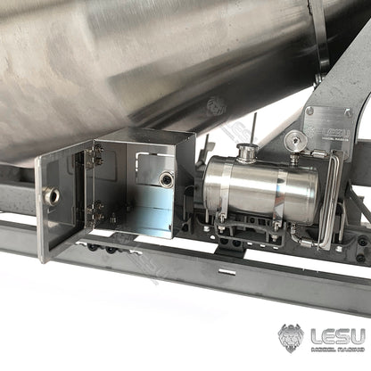 LESU 1/14 Metal DIY Upgraded Part Side Bumper Vacuum Tank Waste Bin Concrete Mixer for Tamiya Roll-off RC Dumper Vehicle Wood Trailer Rack