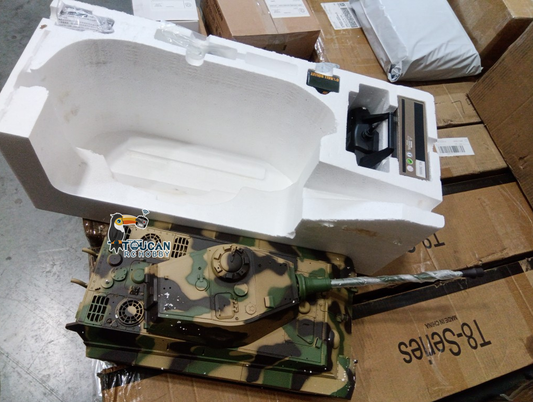 Free Shipping Second Hand US Stock 2.4G Henglong 1/16 Scale 7.0 Plastic German King Tiger RTR RC Tank Model 3888A