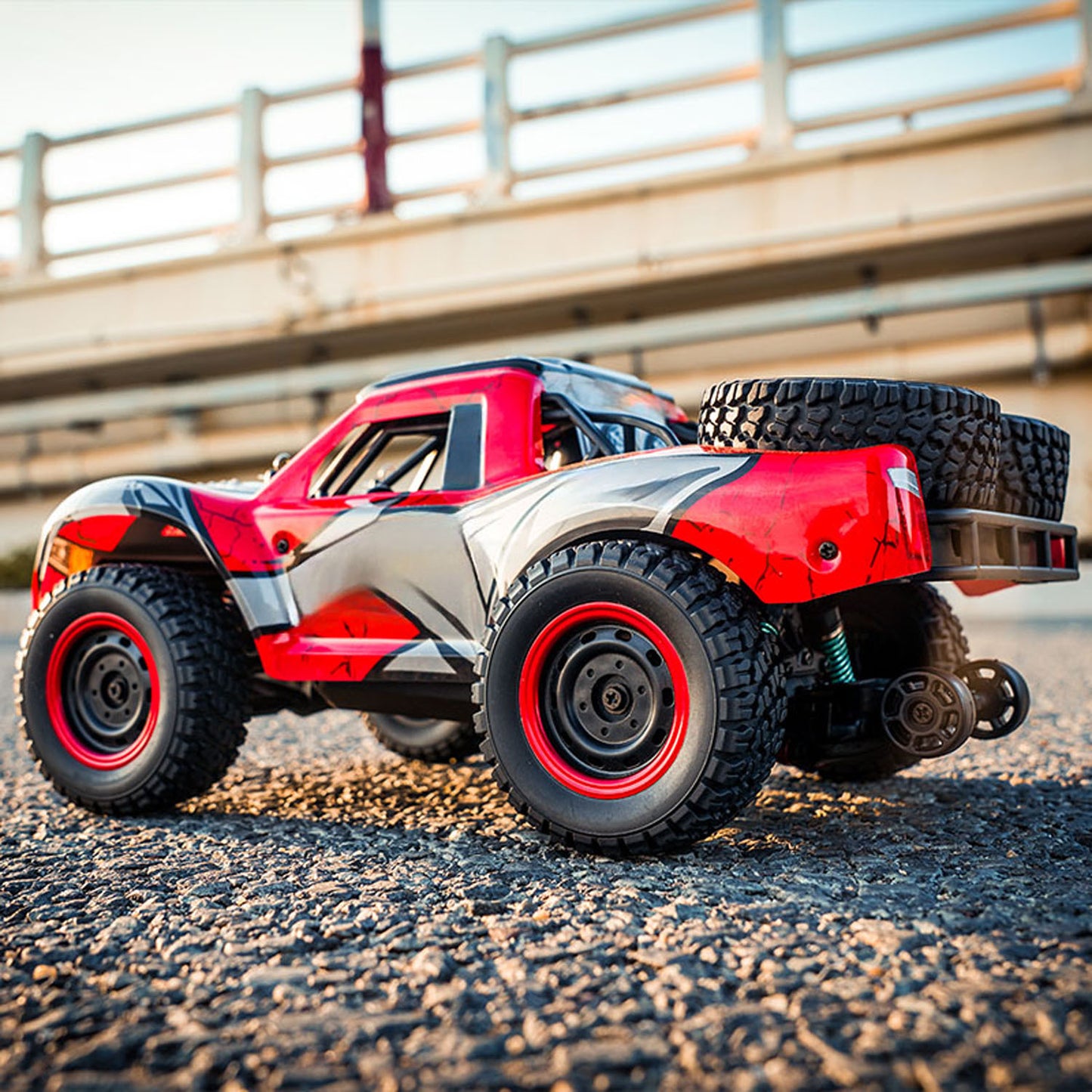 1/14 RC High Speed 48KM/H Off Road Vehicle Electric 4WD Remote Control Car Q130A Carbon Brush Motor 17G Servo LED Lights RTR
