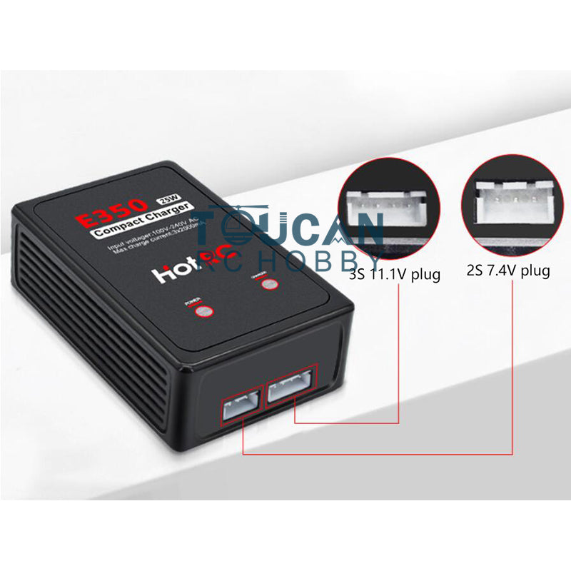US Stock Toucan Hobby Li-po Battery Balance Fast Charger E350 2s 3s Cells 25W Accessories Model DIY Parts 7.4V 11.1V Electronic
