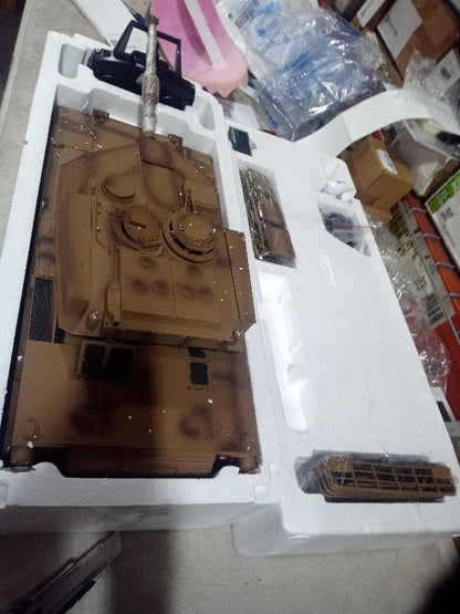 US STOCK Second-Hand Used 2.4Ghz Henglong 1/16 Scale 7.0 Plastic Ver M1A2 Abrams RTR RC Tank 3918 Model Radio Control Panzer DIY