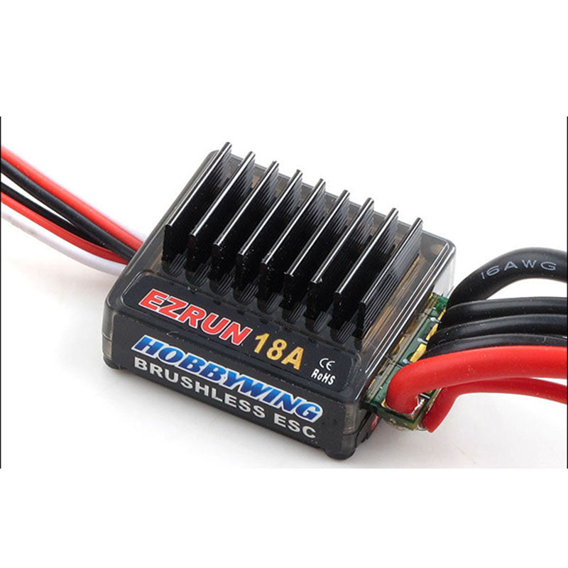 Hobbywing ESC EZRUN 18A Brushless Electronic Speed Controller for 1/18 RC Car Truck Tractor Loader Dumper Vehicle Model
