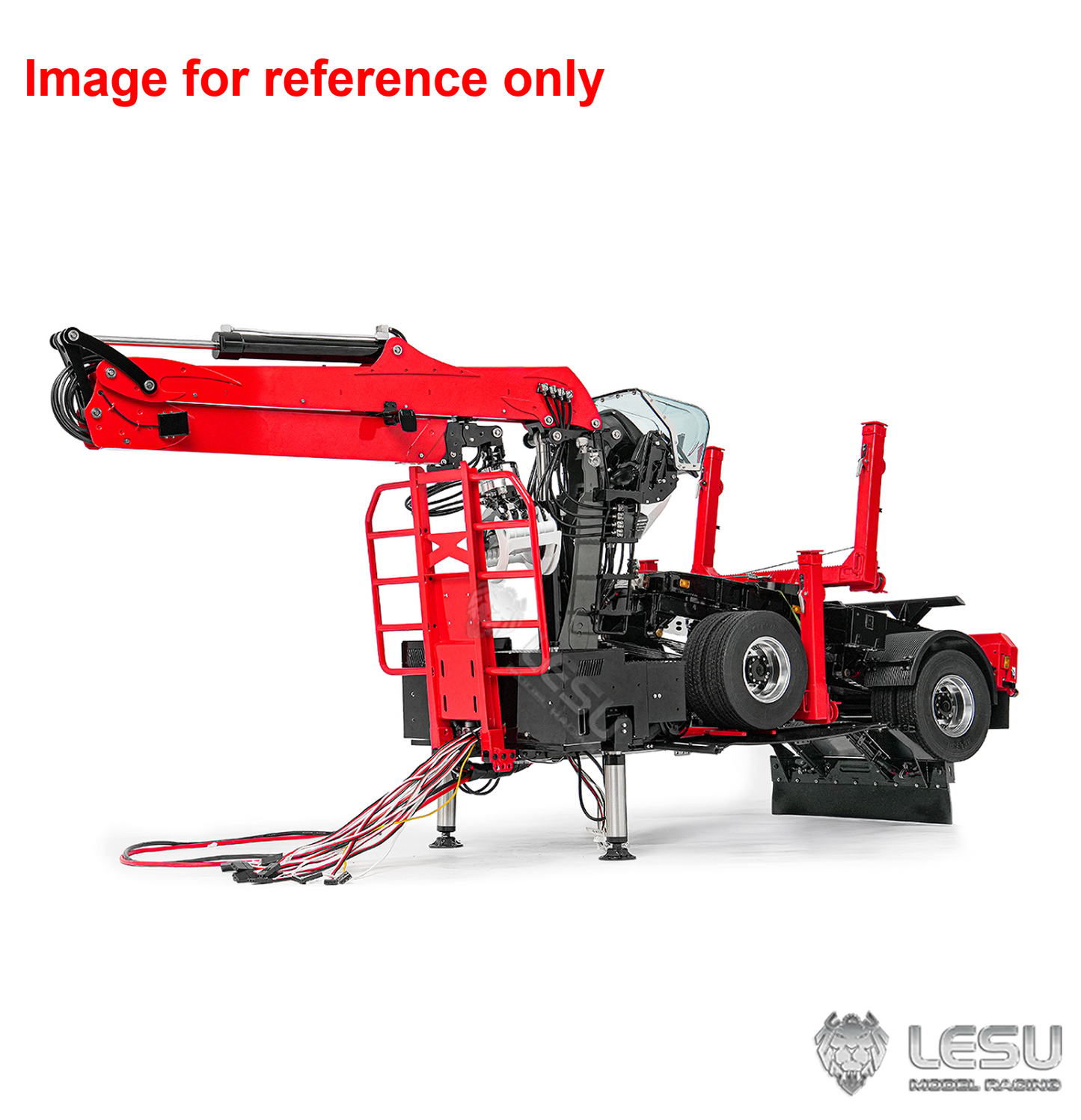 LIMITED-TIME SALE IN Stock LESU A0052 1/14 Metal Hydraulic RC Timber Transport Truck Mounting Base with 8CH Reversing Valve Grapple 360 Degree Crane 2Axles Trailer