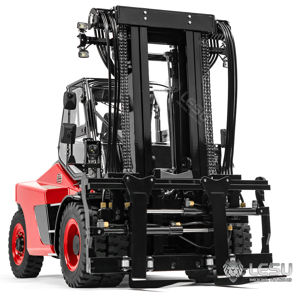 LESU AOUE LD160S 1/14 Metal Hydraulic RC Forklift with CNC shell 6 Ways Reversing Valve Towing Hook Sound Light System