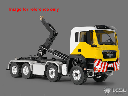 LIMITED-TIME SALE IN Stock LESU Z0090 1/14 8x8 Metal Hydraulic RC Roll On Off Truck Telescopic Hooklift Dumper with TGS Cabin 5CH Valve 3 Speed Transmission Sound Light
