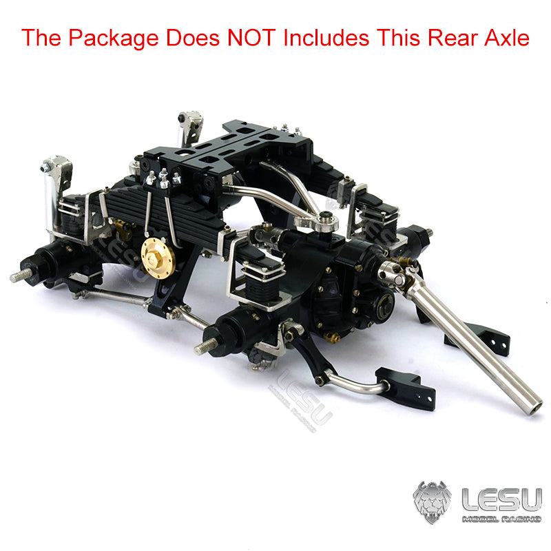 Raised Metal 9MM Rear Suspension 9MM for 1/14 Scale LESU Differential Axles Dump Truck DIY TAMIYA Tractor Truck Dumper