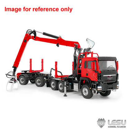 LIMITED-TIME SALE IN Stock LESU Z0073 1/14 RC Logging Truck Timber Transport Vehicle with Hydraulic Crane 6x6 Metal Chassis 8CH Valves 3Speed Gearbox Light Sound