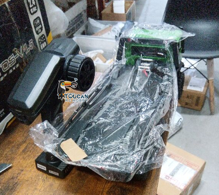 Free Shipping Second Hand US Stock 1/18 Remote Control Flatbed Truck 6*6 Electric RC Off Road Vehicle Model Metal Chassis Gear Light System Flysky Radio No Sounds