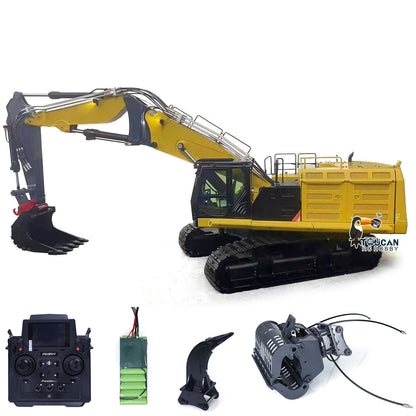 Toucanhobby C374 1/14 Metal RC Hydraulic RTR Demolition Excavator 3 Arms Cabin Lift 6 Way Valve PL18EV Controller Light Sound for Collectors