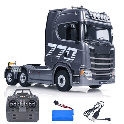 1/18 Plastic 6X4 Remote Control Tractor Truck SC 770S 1501 RWD RC Lorry Vehicle Light Sound Ready to Run Model Toys for Adults