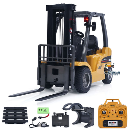 Fast Free Shipping for EU HIUNA 577 1/14 RC Electric Lifting Remote Control Forklift Model Construction Vehicle Battery Light Sound Effect Battery