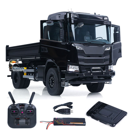 TOUCAN RC HOBBY Double E 500G E022 1/14 4x4 RC Dump Truck Electric Lifting 2Speed RTR Tipper Metal Axle Magnetic High Roof Battery Radio Light