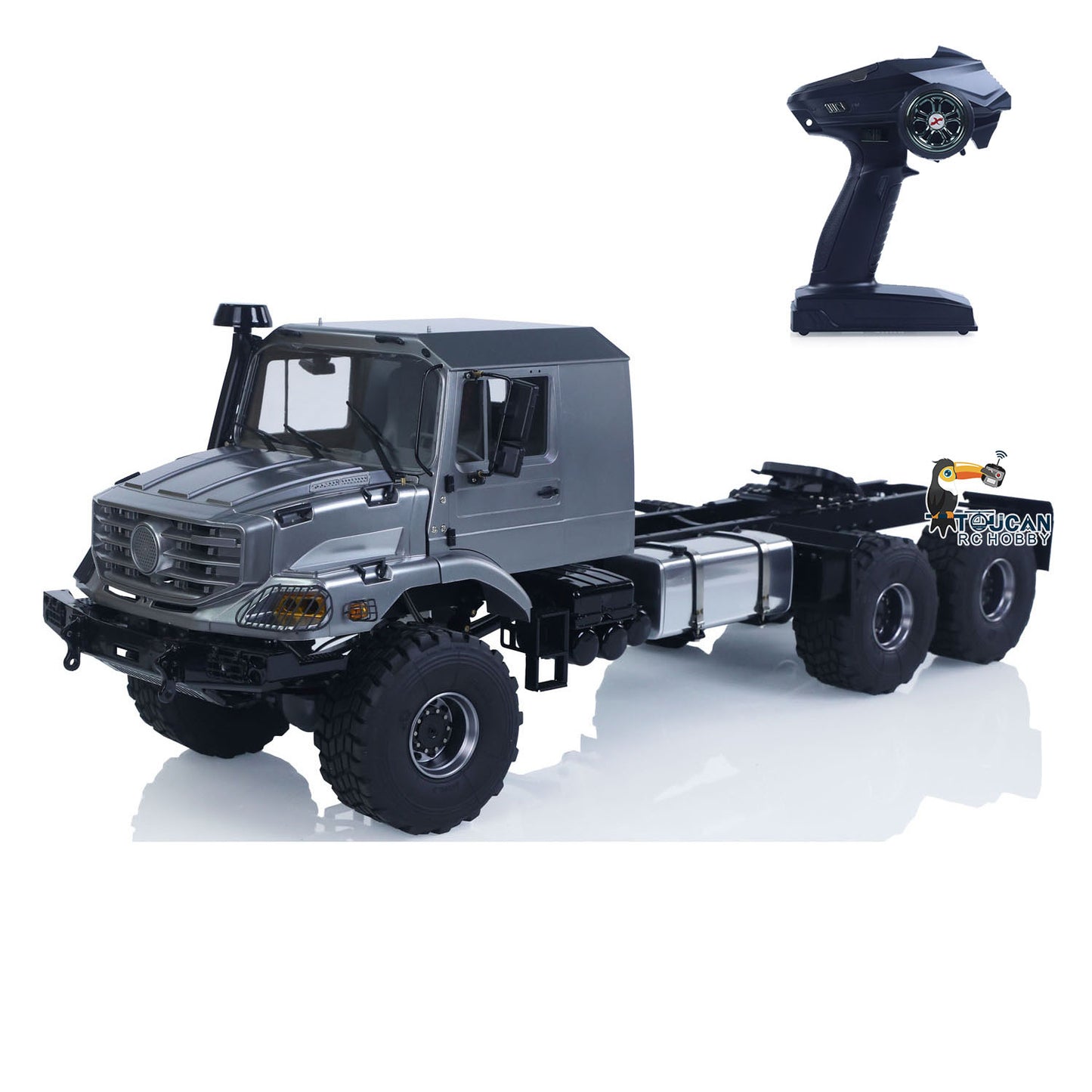 JDModel 218 1/14 6*6 Plastic RC Tractor Truck Kit/PNP 2-Speed Transmission Hobbywing Brushed ESC Motor Differential Lock DIY Model for Enthusiasts