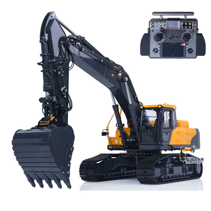 Flash Sale Metal 1/14 Super Frog Remote Control Hydraulic Excavator E400 Pro 9CH Valves RC Digger 35KG Servo 3 Pump Light Sound System