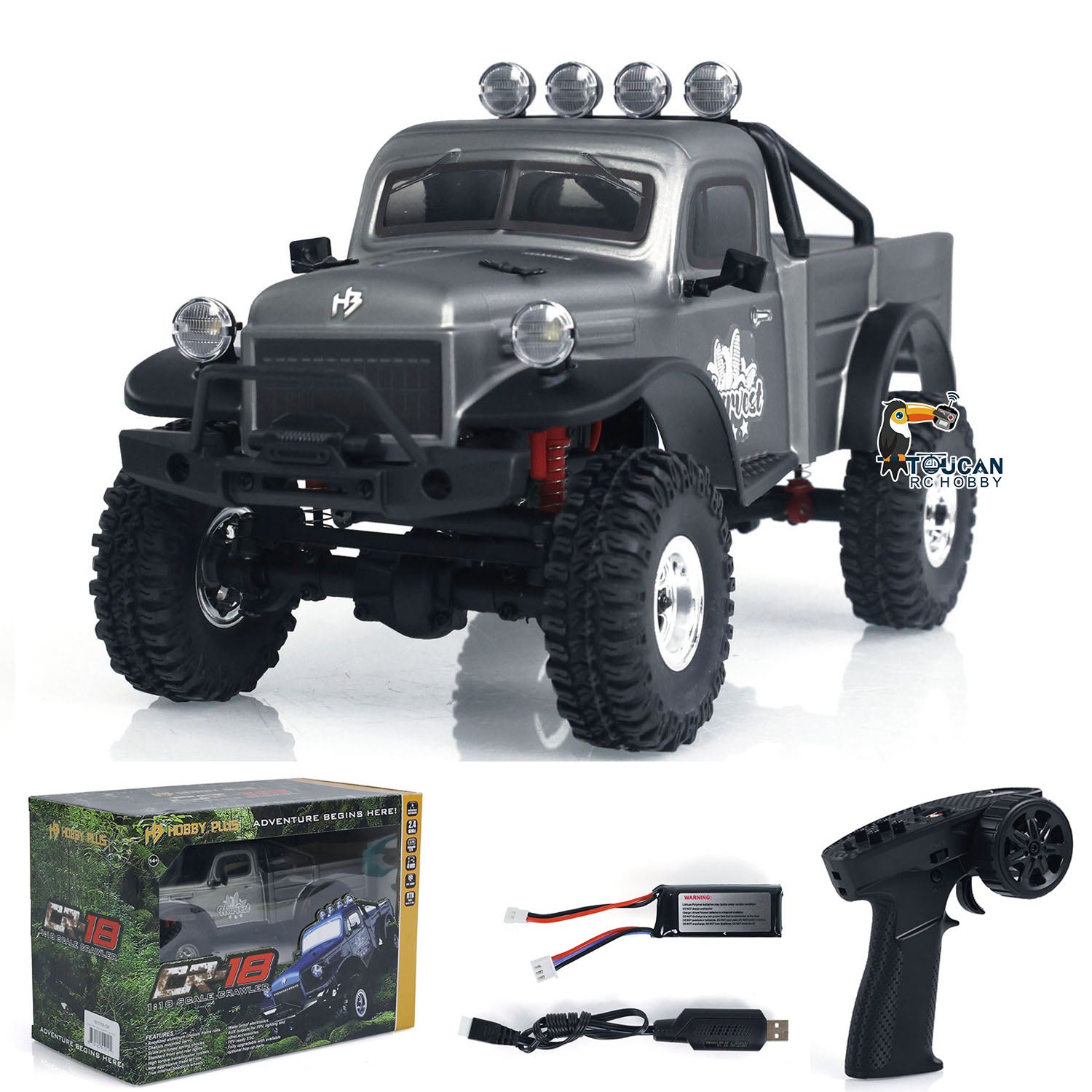 US STOCK Hobby Plus 4WD 1/18 Remote Control Rock Crawler Car 4x4 CR18 Electric RTR Off-road Vehicles RC Toys Model Radio Battery US STOCK Hobby Plus 4WD 1/18 Remote Control Rock Crawler Car 4x4 CR18 Electric RTR Off-road Vehicles RC Toys Model Radio Battery