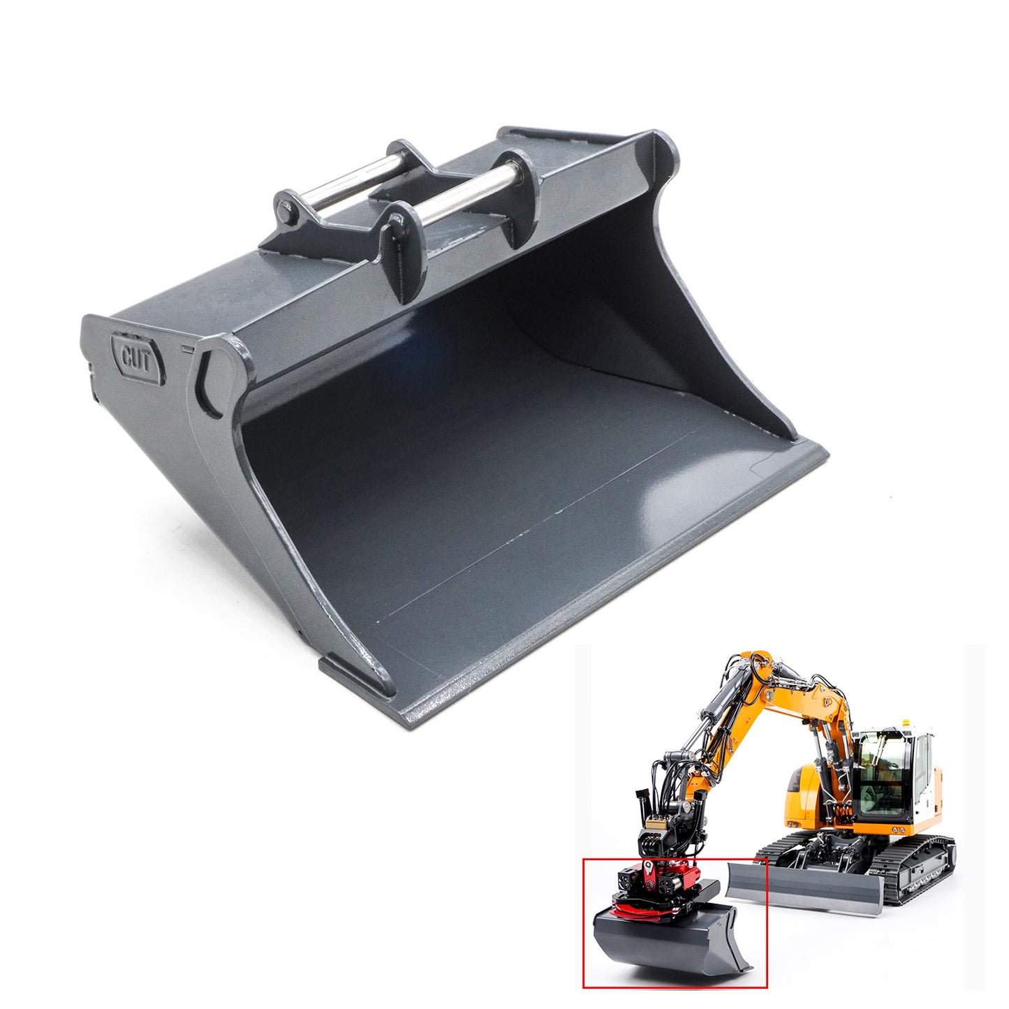 Metal Wide Bucket for LR914 PRO MAX 1/14 Hydraulic RC Excavator Remote Control Digger Construction Machine Flysky Radio Battery