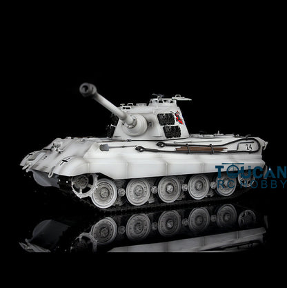 TOUCAN RC HOBBY Henglong 1/16 TK7.0 Plastic German King Tiger RTR RC Tank Model 3888A Sound Light Smoke BB Infrared Combat Metal Barrel