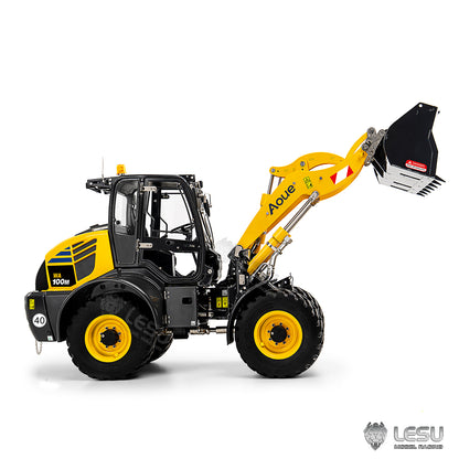 Metal LESU 1/14 RC Hydraulic Loader Aoue WA100M-8 4X4 RTR Remote Control Construction Vehicle Axle Lock Sound Light ST8 Radio
