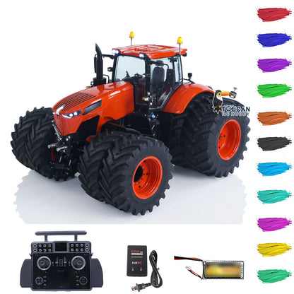Metal LESU Remote Control 1/14 Hydraulic Tractor AOUE 1050 4x4 Double Wheels Agricultural Vehicle RTR Model Frsky Radio Battery