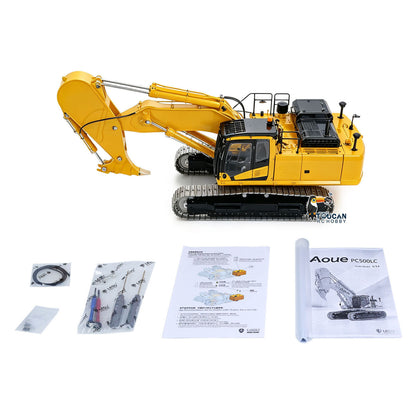 TOUCAN RC HOBBY LESU PC500 1/14 RC Metal Excavator B0020 Model Hydraulic Crawler Digger with Rock Arm Light System 3CH Valve Brushless Motor ESC