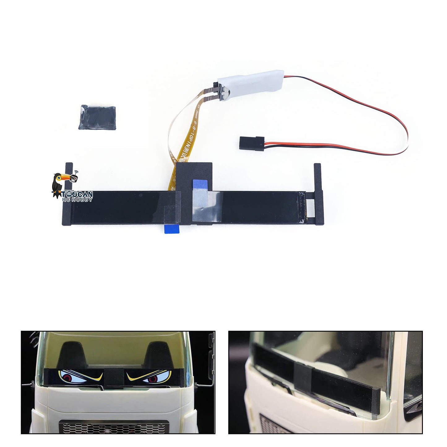 Plastic BITRC LHY Soul Eye LED Light for DIY Tamiya 1:14 Remote Control Tractor Truck 544x72 Resolution 6V Voltage Plug and Play