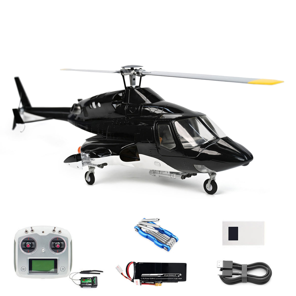 TOUCAN RC HOBBY FLYWING 470L Airwolf RC Helicopter 2-Blade Scale Model ACE GPS ATT RTF with Retractable Landing Gear Brushless Motor