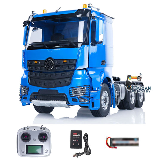 LESU 1/14 6x6 RC Tractor Truck RTR Wireless Controlled Car Painted Assembled Hobby Model Metal Chassis Sounds ESC Motor
