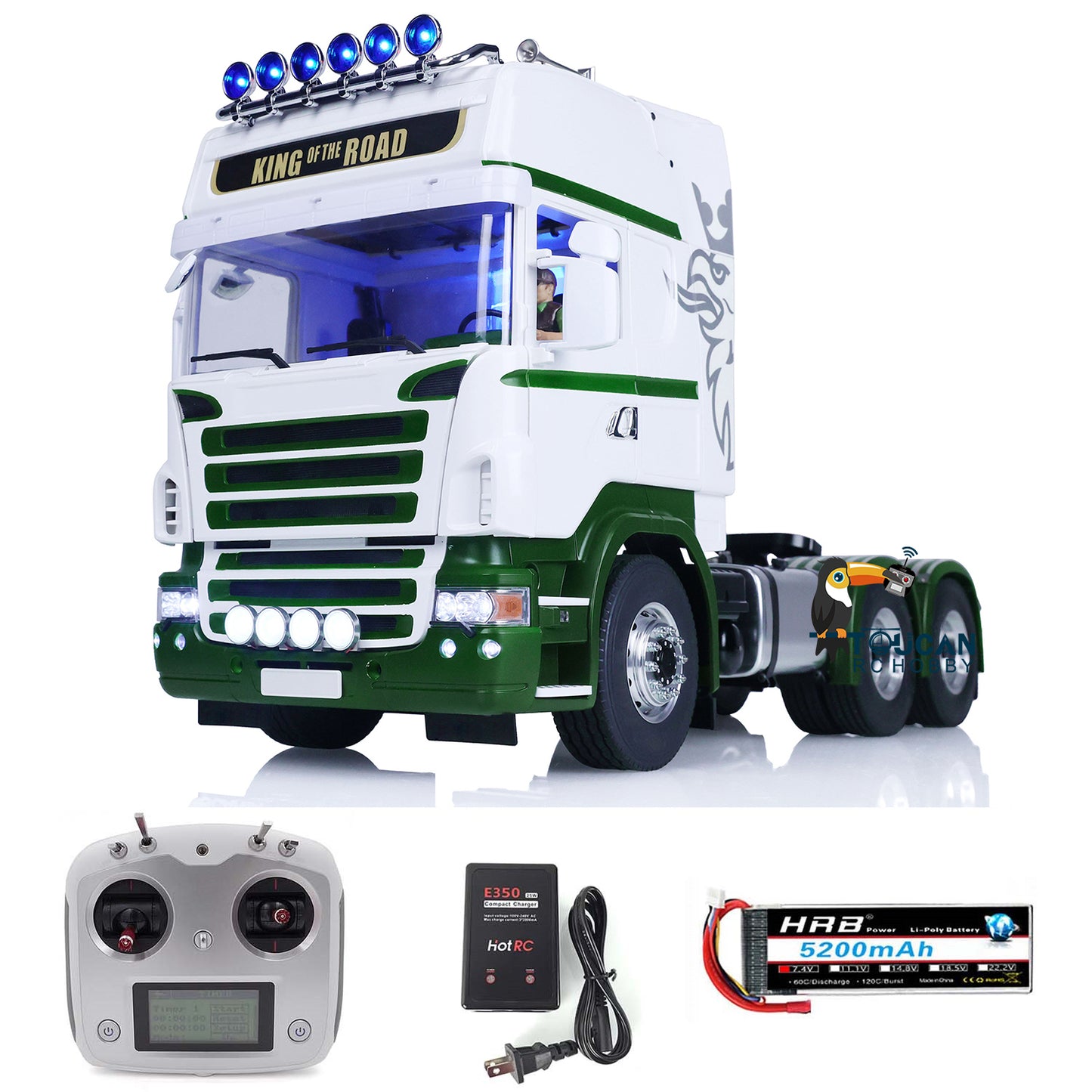 LESU 1/14 RC Tractor Truck DIY 6x6 Remote Control Constuction Vehicle Electric DIY Cars Painted Model Sound Light Various Version