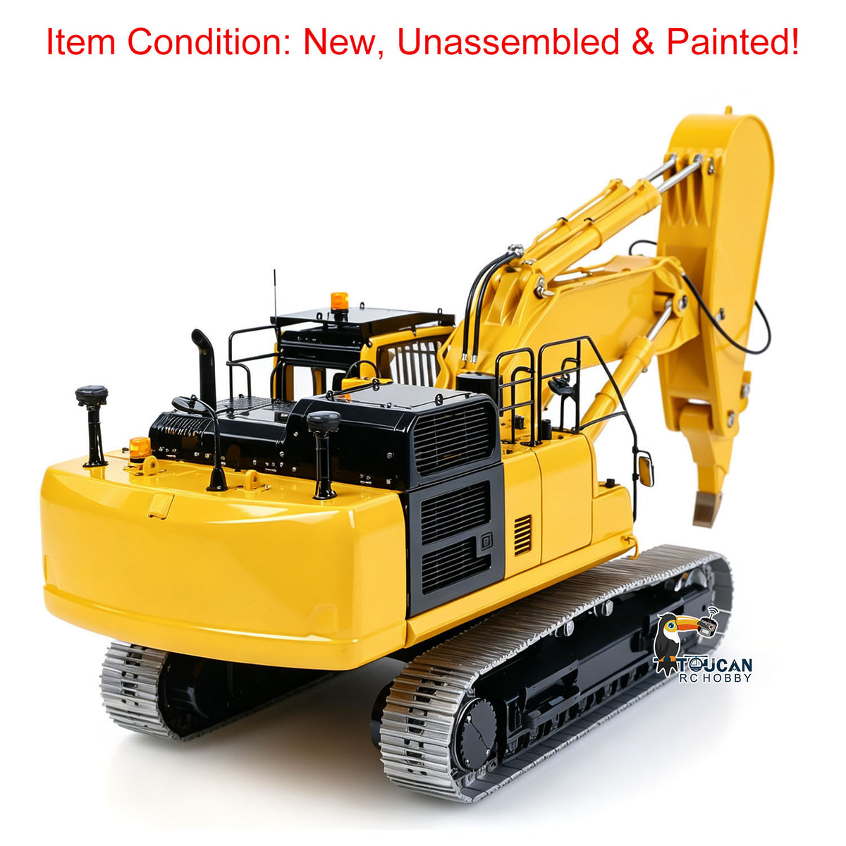 TOUCAN RC HOBBY LESU PC500 1/14 Metal Hydraulic RC Crawler Excavator B0020 Remote Control Rock Arm Digger KIT Model with Brushless Motor ESC Light 3CH Valve