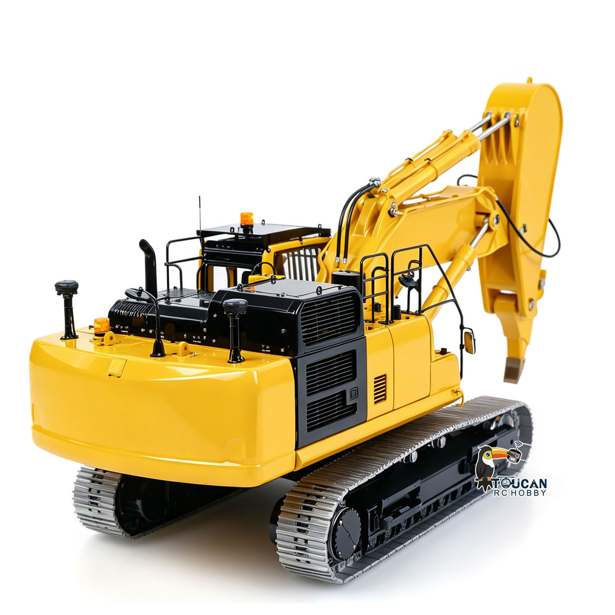 TOUCAN RC HOBBY LESU PC500 1/14 RC Metal Excavator B0020 Model Hydraulic Crawler Digger with Rock Arm Light System 3CH Valve Brushless Motor ESC