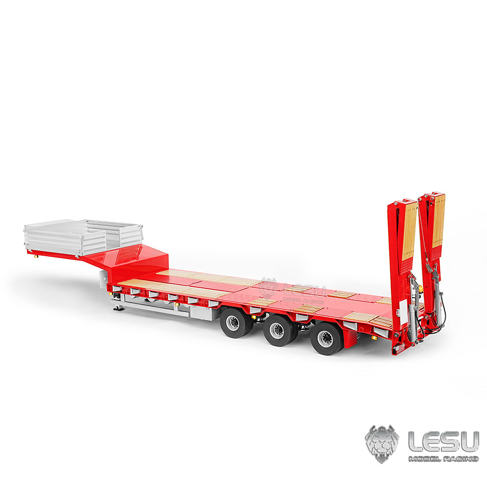 LESU 1/14 Hydraulic Lifting Tailboard Metal Trailer for RC Tractor Truck Lorry Construction Vehicle Model Hydraulic System Pump